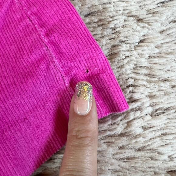 Hanna Andersson Pink Corduroy Sleeveless Embroidered Floral Dress Size: 10 - Picture 13 of 13